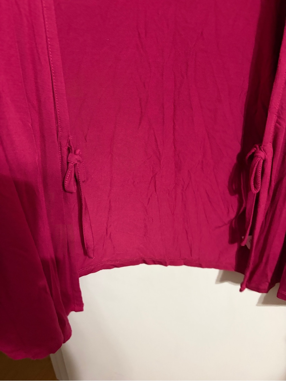 🥳 2 Torrid Raspberry Open-Front Tie-Waist Cardigan - Picture 6 of 8